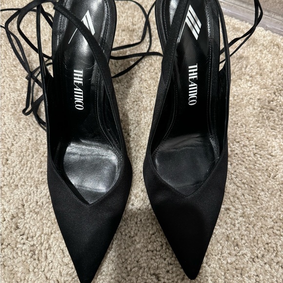 Attico black satin slingback heels - Picture 11 of 11